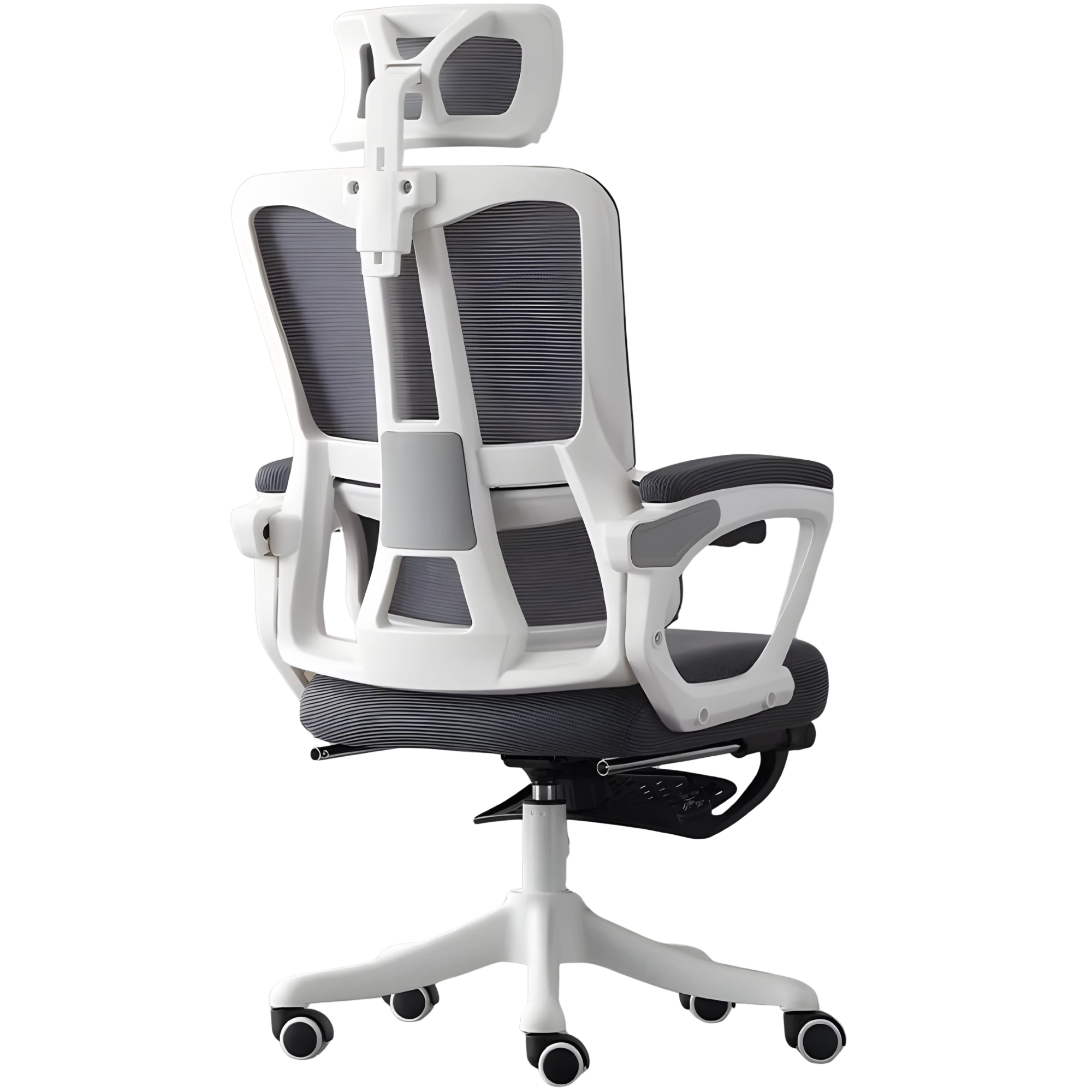 888B.png Elegant Laurel Ergonomic Chair - White / Grey - Image 1